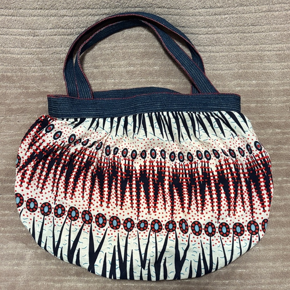 Handmade in Bali Cotton Top Handle Bag